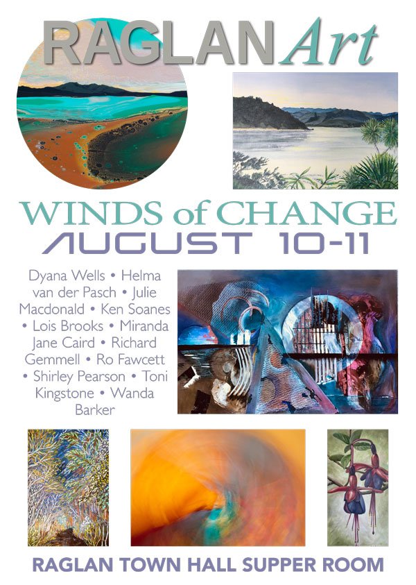 Raglan Arts "Winds of Change" exhibition, August 2024