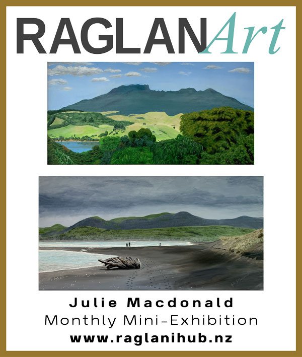 Raglan Art mini-exhibition at the Raglan iHub visitor information centre
