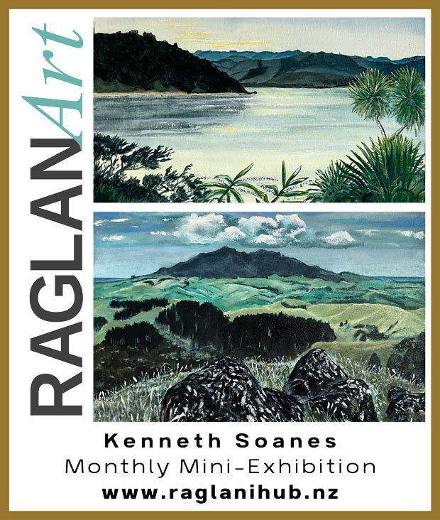 Ken Soanes exhibition at the Raglan iHub Visitor Information Centre, 2024